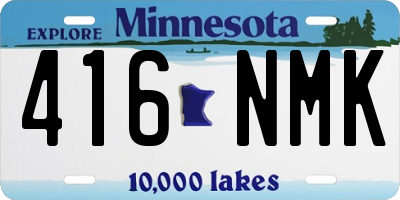MN license plate 416NMK
