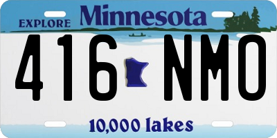 MN license plate 416NMO