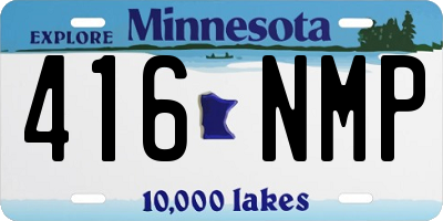 MN license plate 416NMP