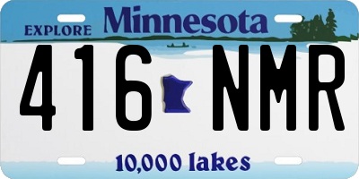 MN license plate 416NMR