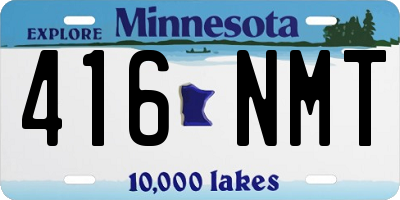 MN license plate 416NMT