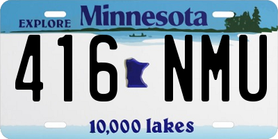 MN license plate 416NMU
