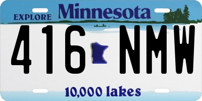 MN license plate 416NMW