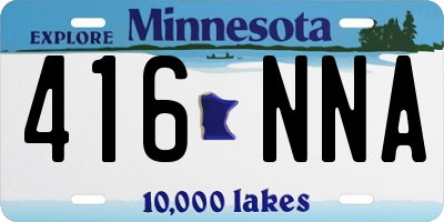 MN license plate 416NNA
