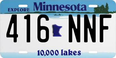 MN license plate 416NNF
