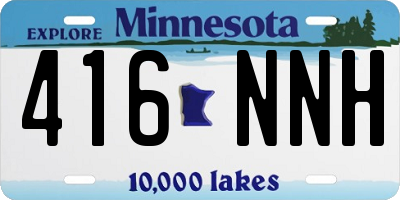 MN license plate 416NNH