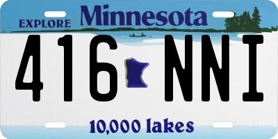 MN license plate 416NNI