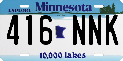 MN license plate 416NNK