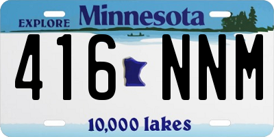 MN license plate 416NNM