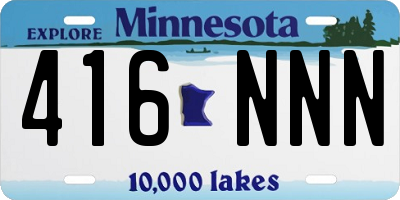 MN license plate 416NNN