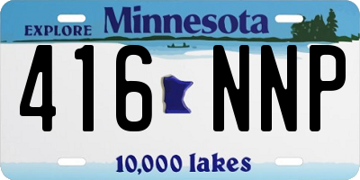 MN license plate 416NNP