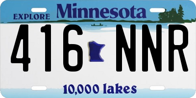 MN license plate 416NNR