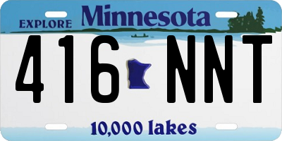MN license plate 416NNT