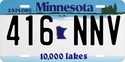 MN license plate 416NNV