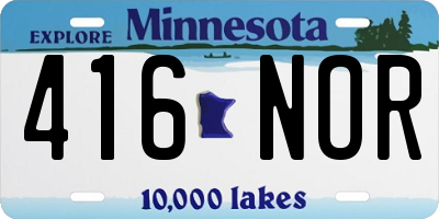 MN license plate 416NOR