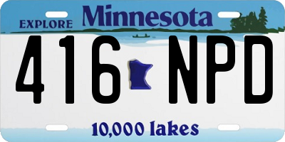 MN license plate 416NPD