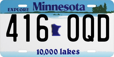MN license plate 416OQD