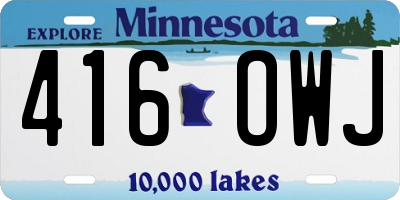 MN license plate 416OWJ