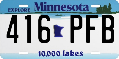 MN license plate 416PFB