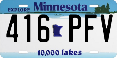 MN license plate 416PFV