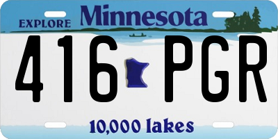 MN license plate 416PGR