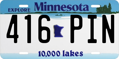 MN license plate 416PIN