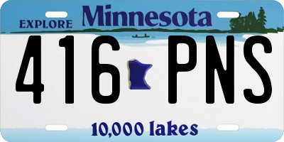 MN license plate 416PNS