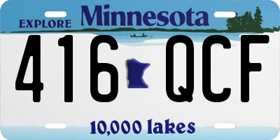 MN license plate 416QCF