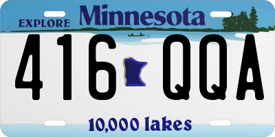 MN license plate 416QQA