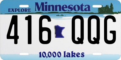 MN license plate 416QQG