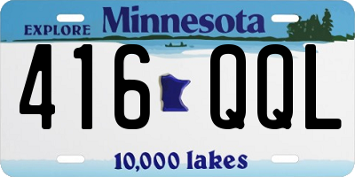 MN license plate 416QQL
