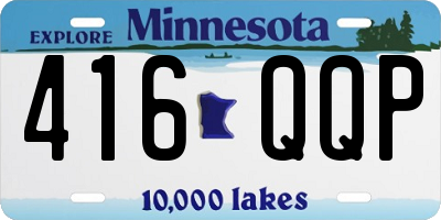 MN license plate 416QQP