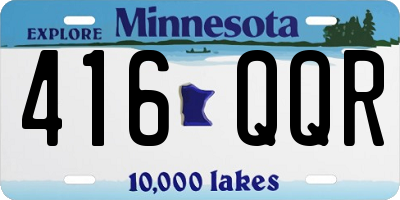 MN license plate 416QQR