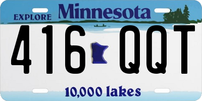 MN license plate 416QQT