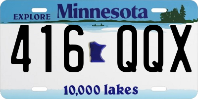 MN license plate 416QQX