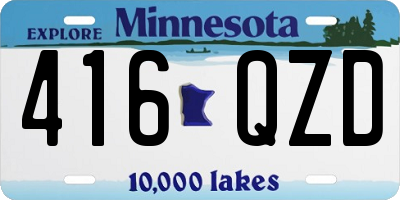 MN license plate 416QZD