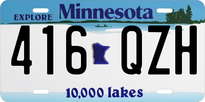 MN license plate 416QZH