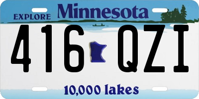 MN license plate 416QZI