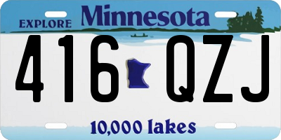 MN license plate 416QZJ