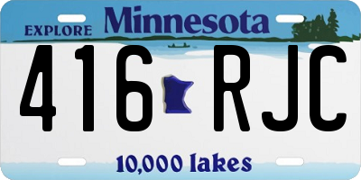 MN license plate 416RJC