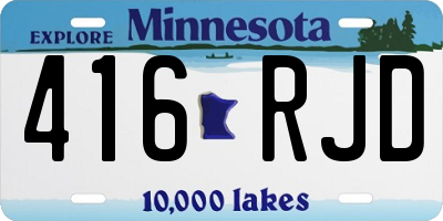 MN license plate 416RJD