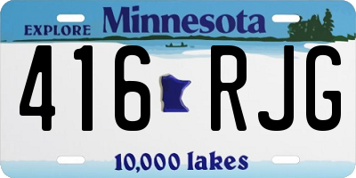 MN license plate 416RJG