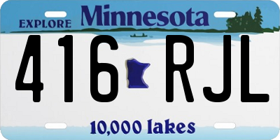 MN license plate 416RJL