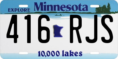 MN license plate 416RJS