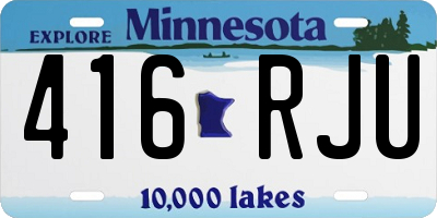 MN license plate 416RJU