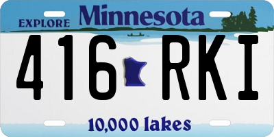 MN license plate 416RKI