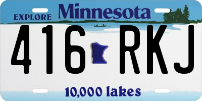 MN license plate 416RKJ
