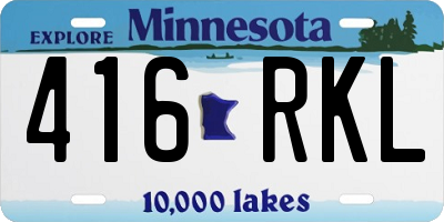 MN license plate 416RKL
