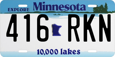 MN license plate 416RKN