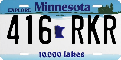 MN license plate 416RKR